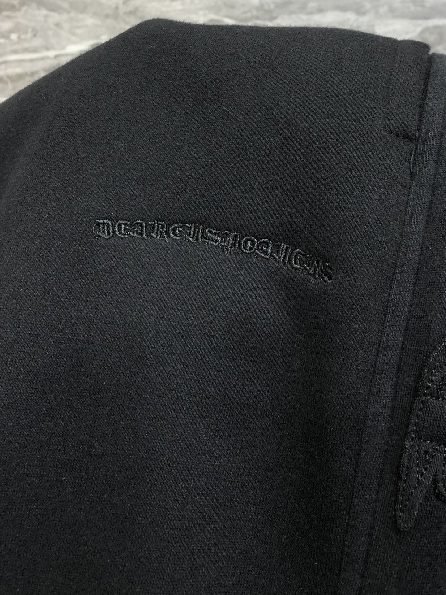 Chrome Hearts Male Sports Pants Cotton Black Fleece Lined M-l-xl
