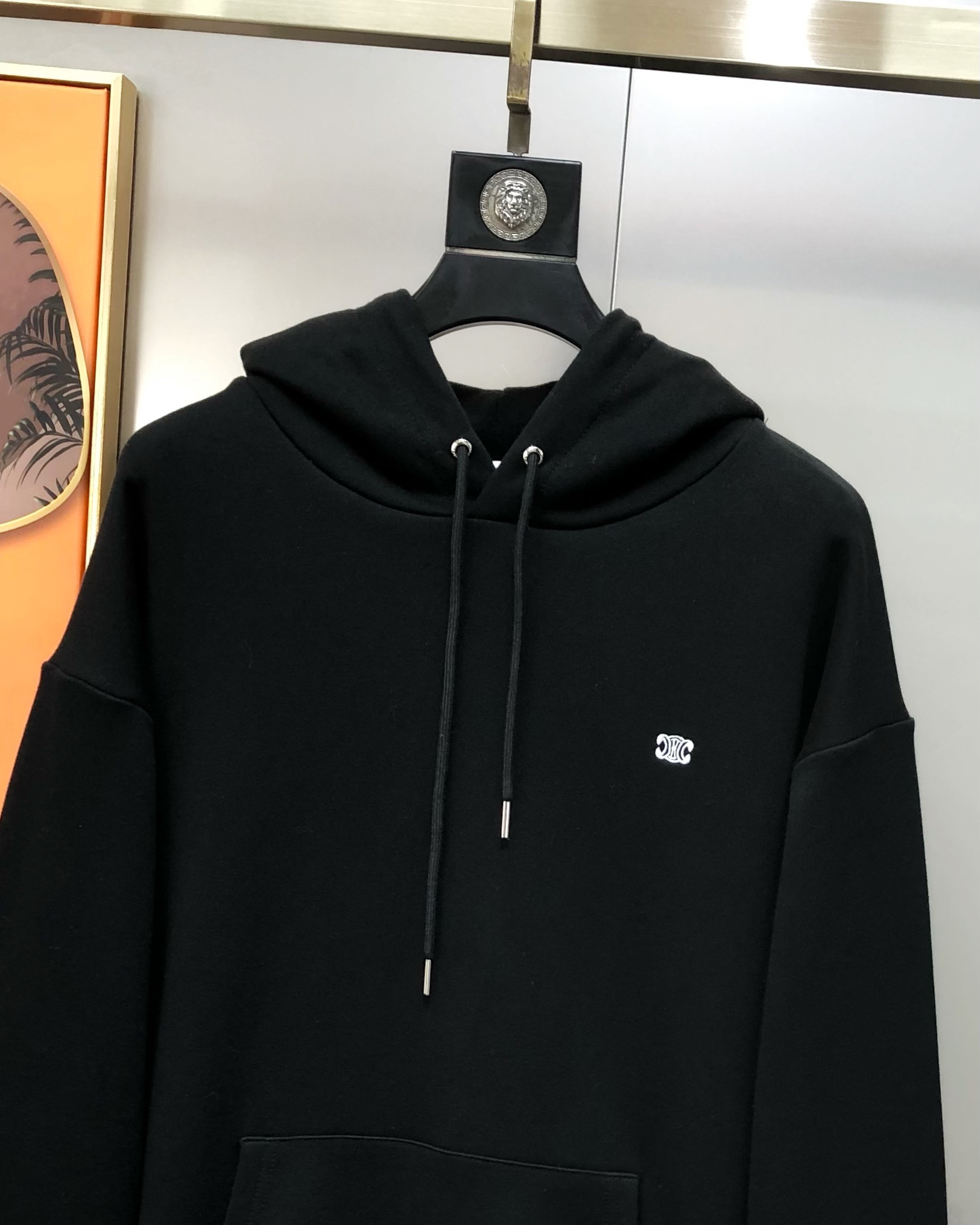Celine Male Hoodie Cotton Black Hooded S-l-xl