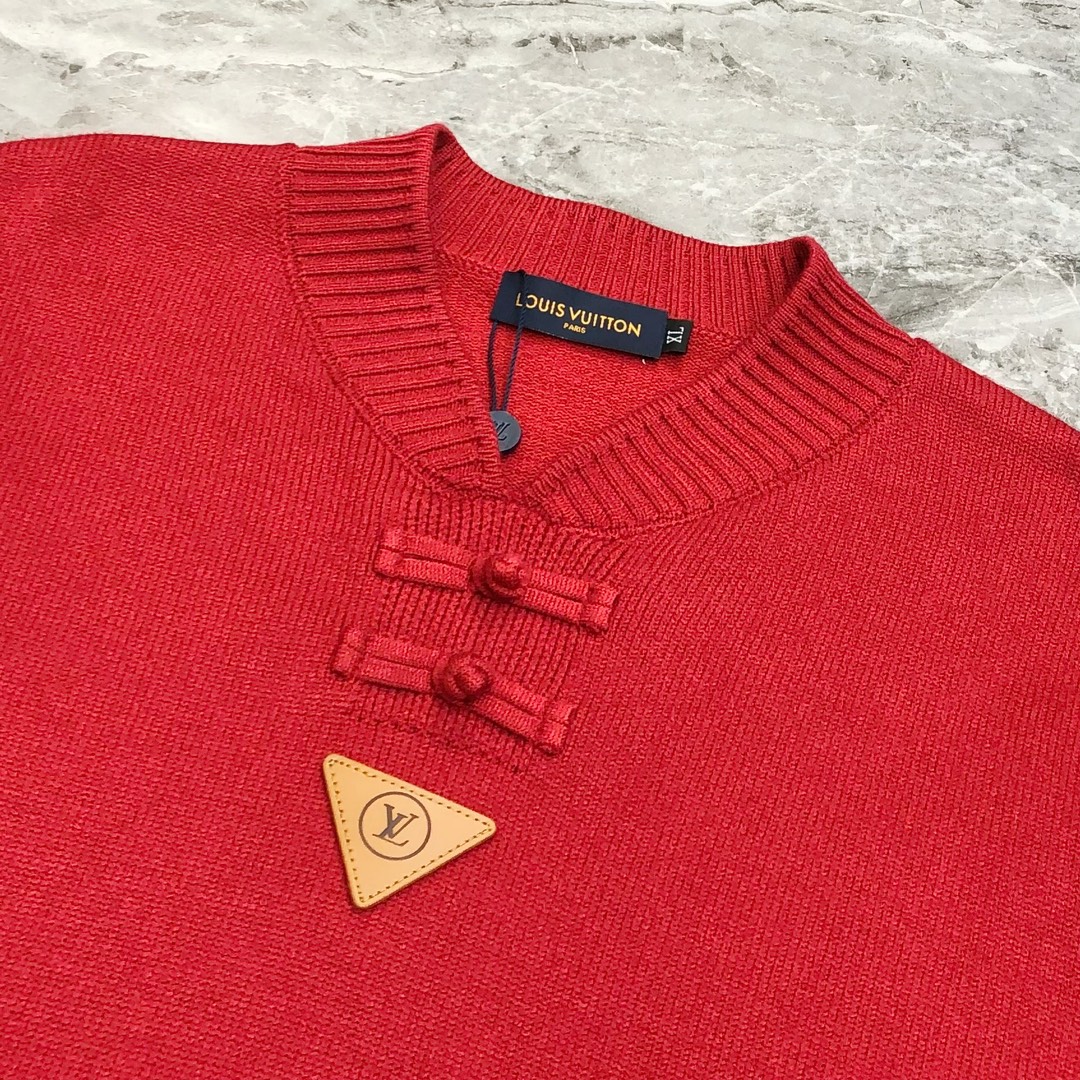 Louis Vuitton Male Basic Clothing Wool Red M-l-xl