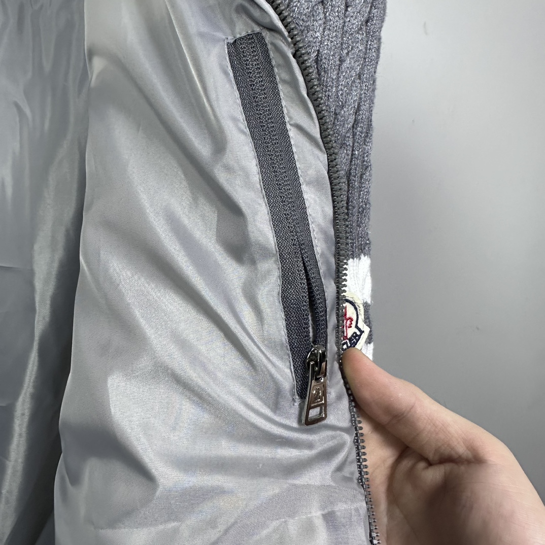 Moncler Male Down Jacket Wool Black Slim Fit S-m-l-xl