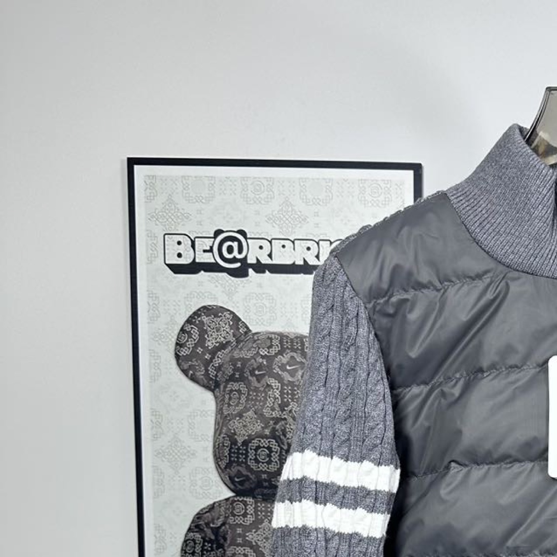 Moncler Male Down Jacket Wool Black Slim Fit S-m-l-xl