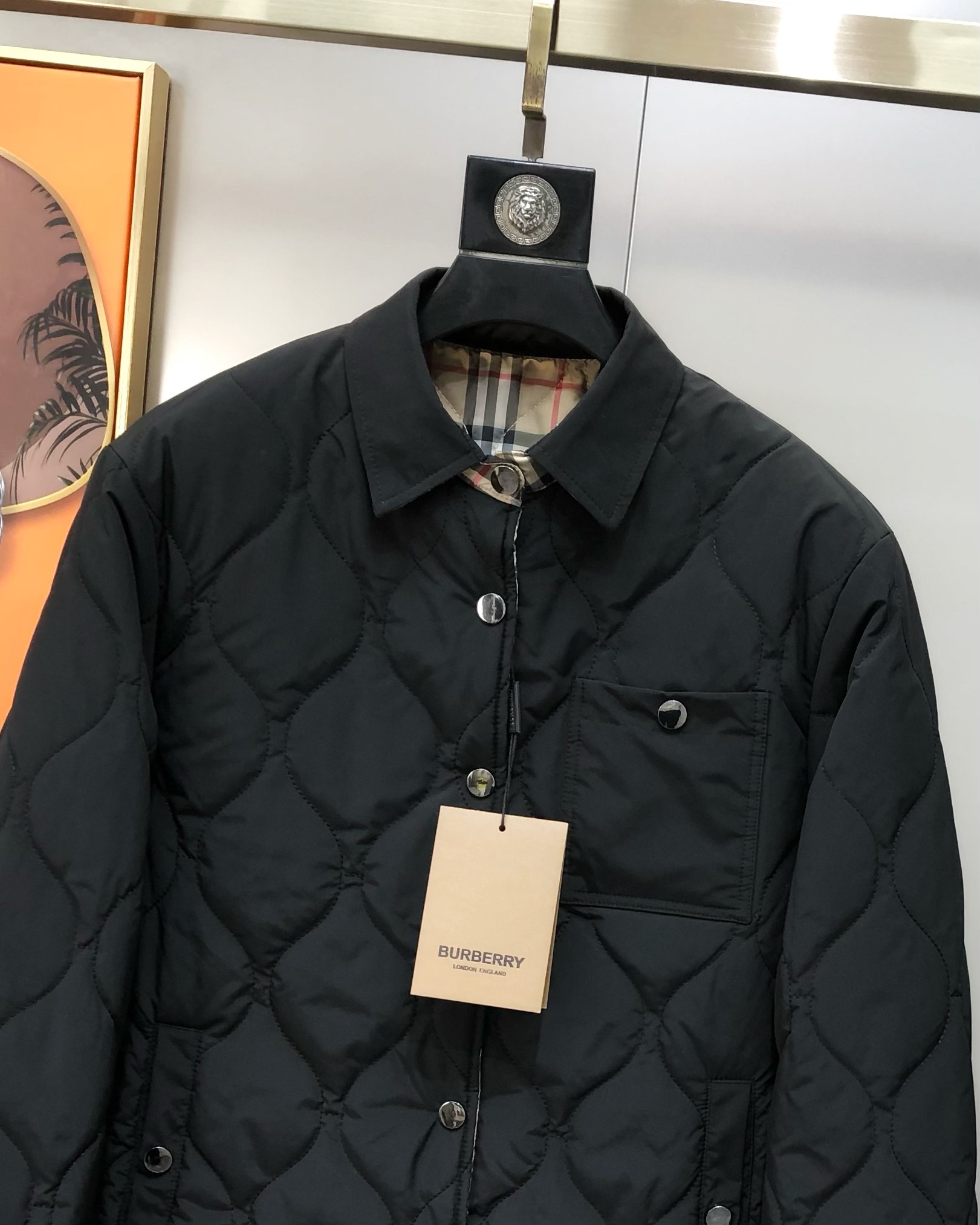 Burberry Male Jacket Cotton Black M-xl