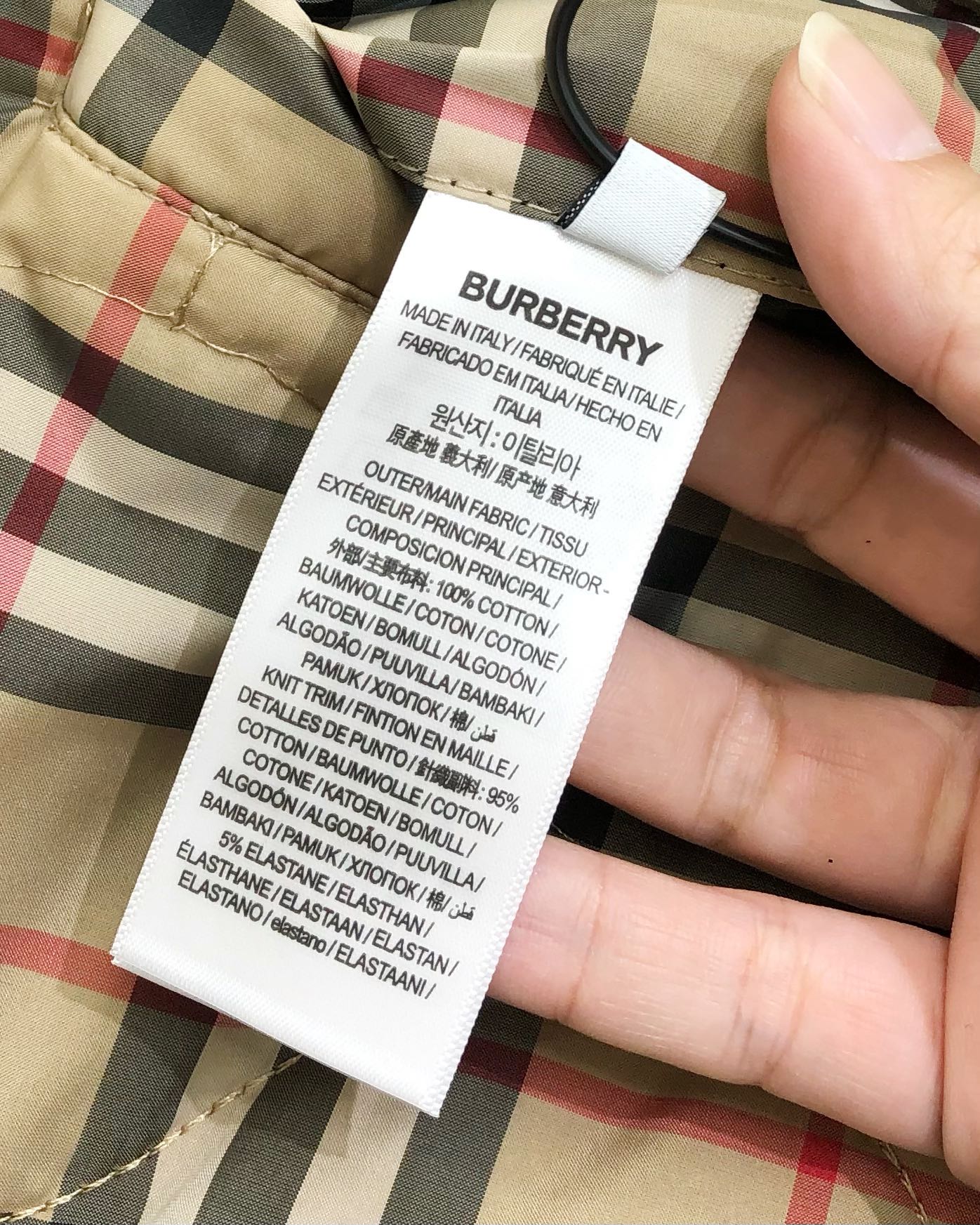 Burberry Male Jacket Cotton Black M-xl