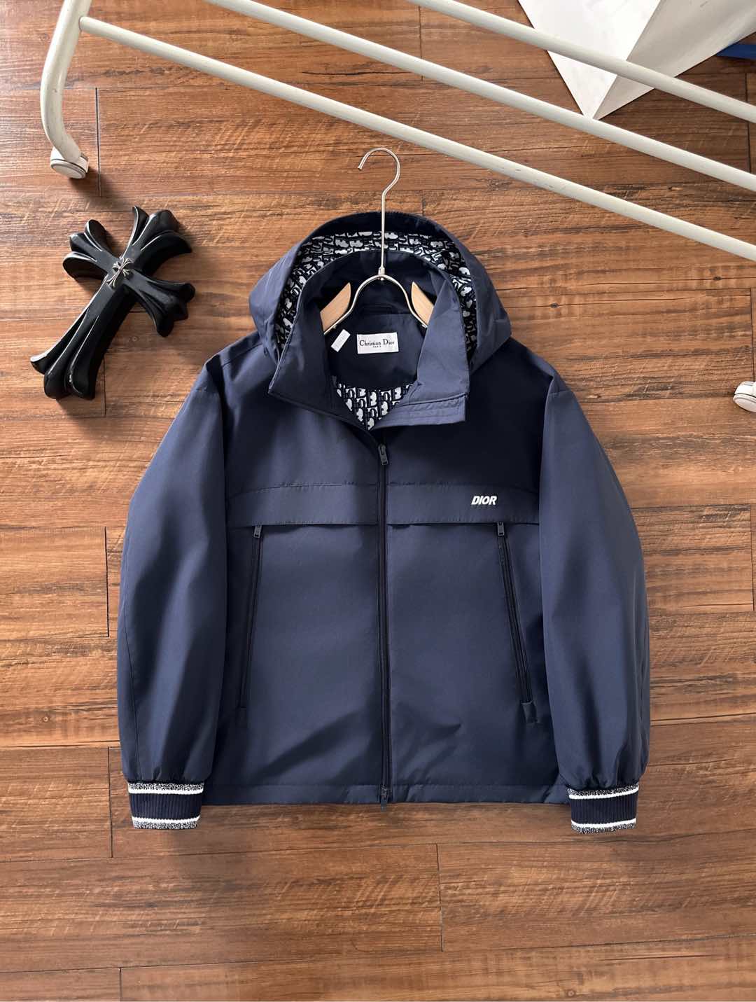 Dior Jacket Blue Hooded S