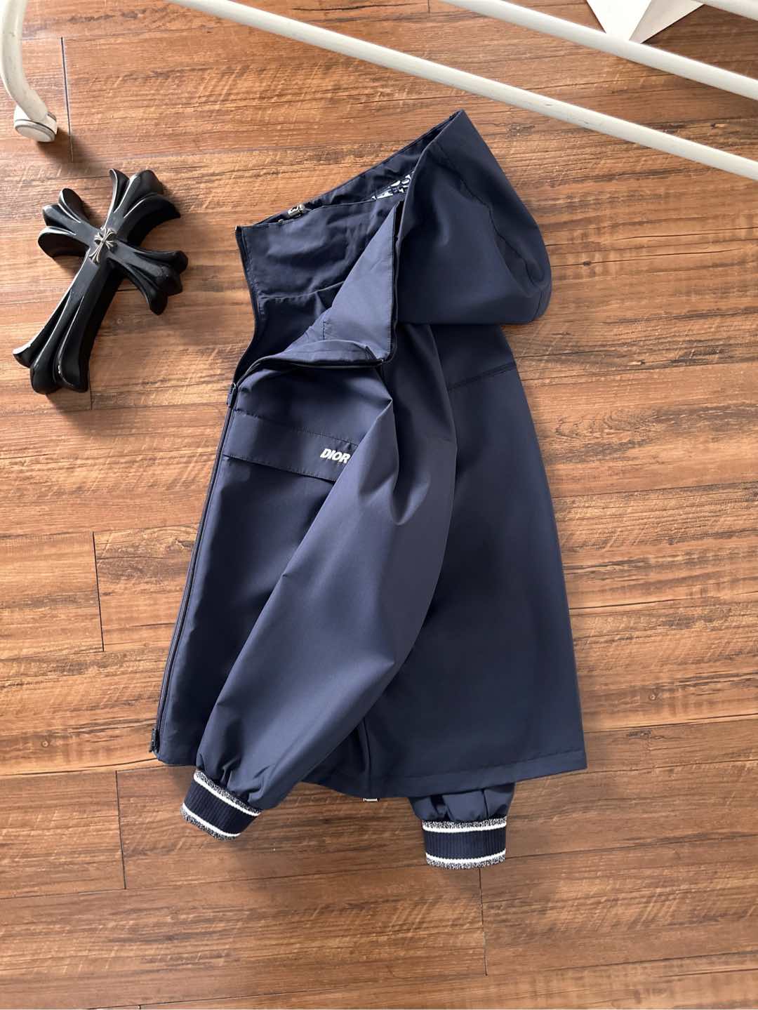 Dior Jacket Blue Hooded S