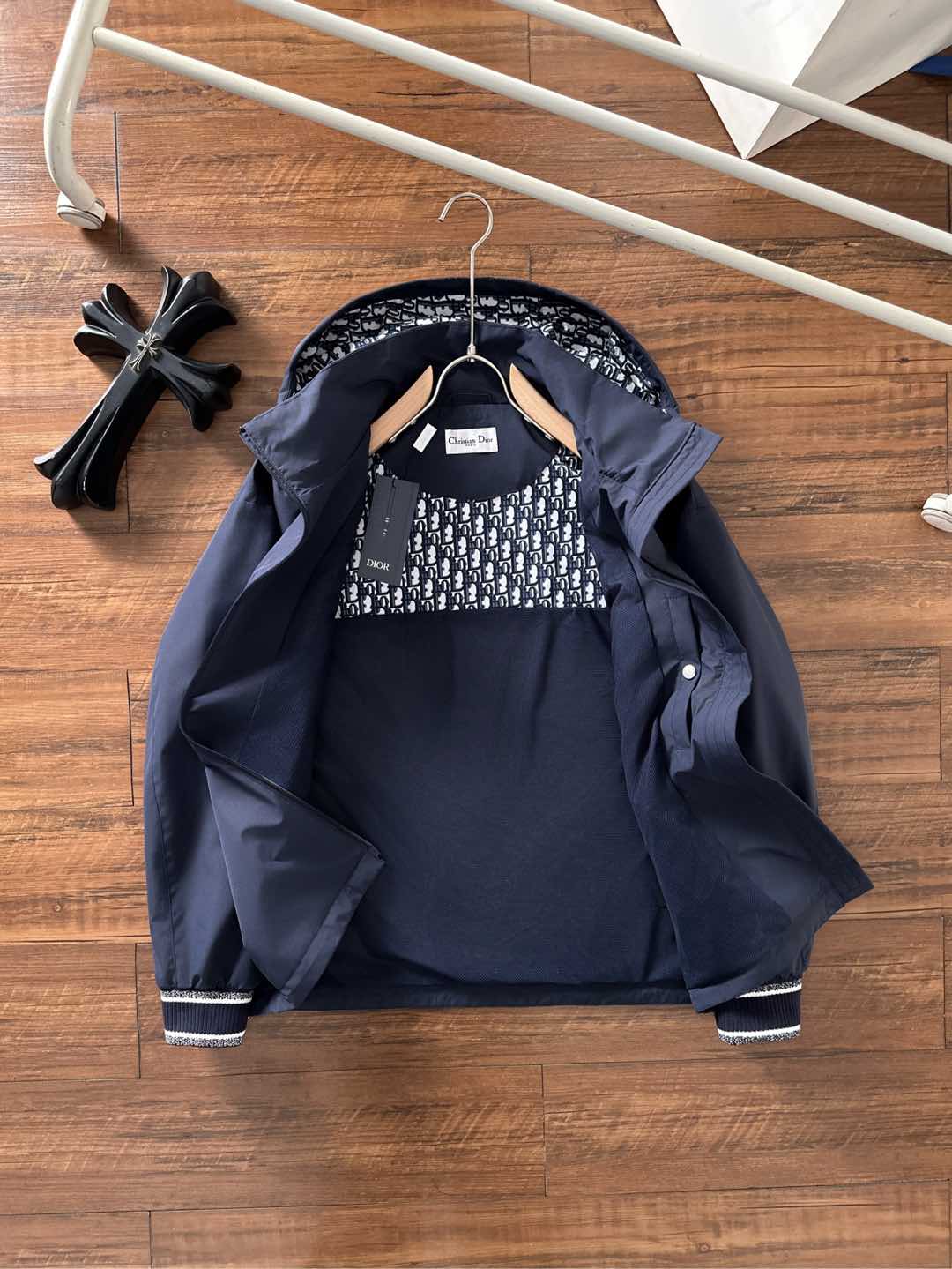 Dior Jacket Blue Hooded S