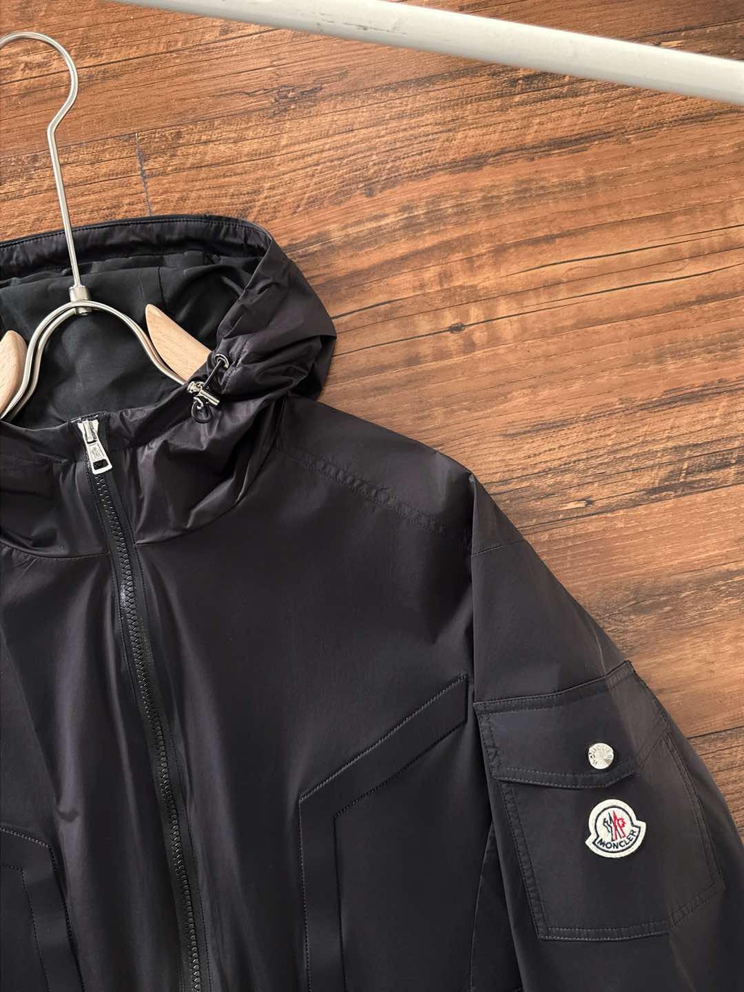 Moncler Jacket Black Hooded S-m-l