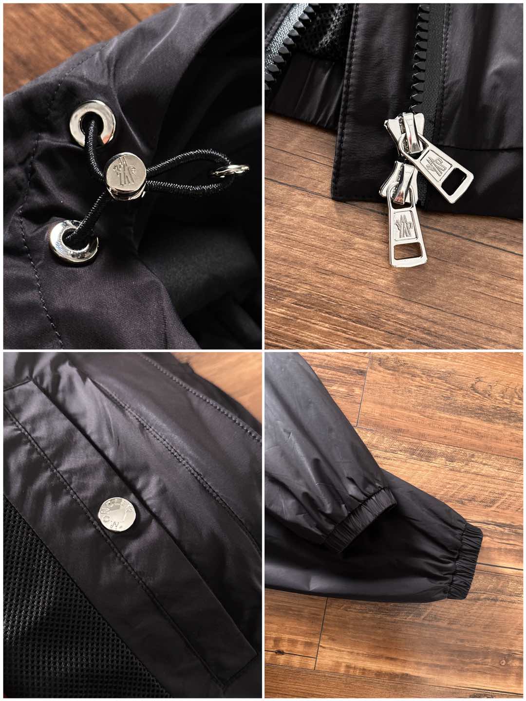 Moncler Jacket Black Hooded S-m-l