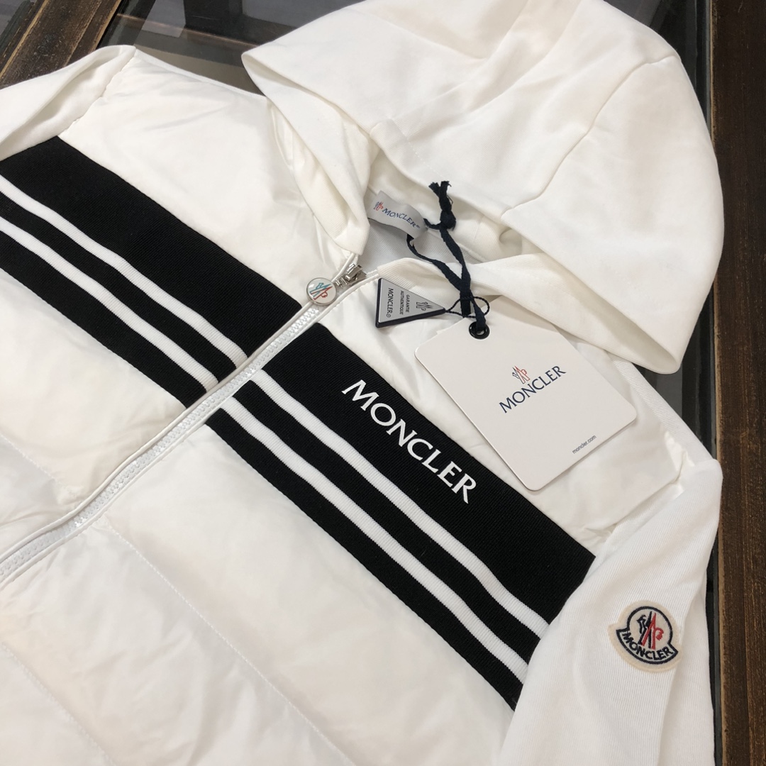 Moncler Jacket Wool Black Hooded M-l-xl