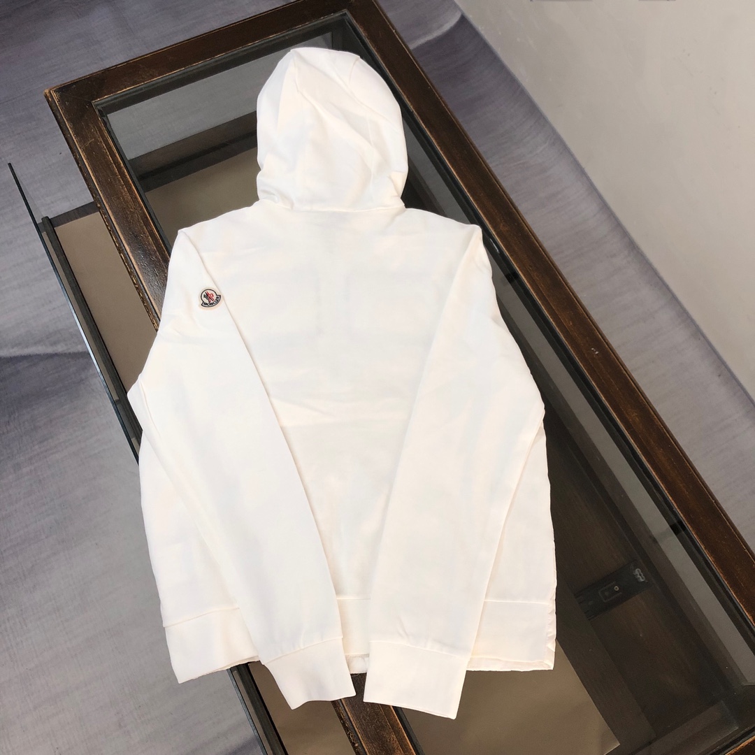 Moncler Jacket Wool Black Hooded M-l-xl