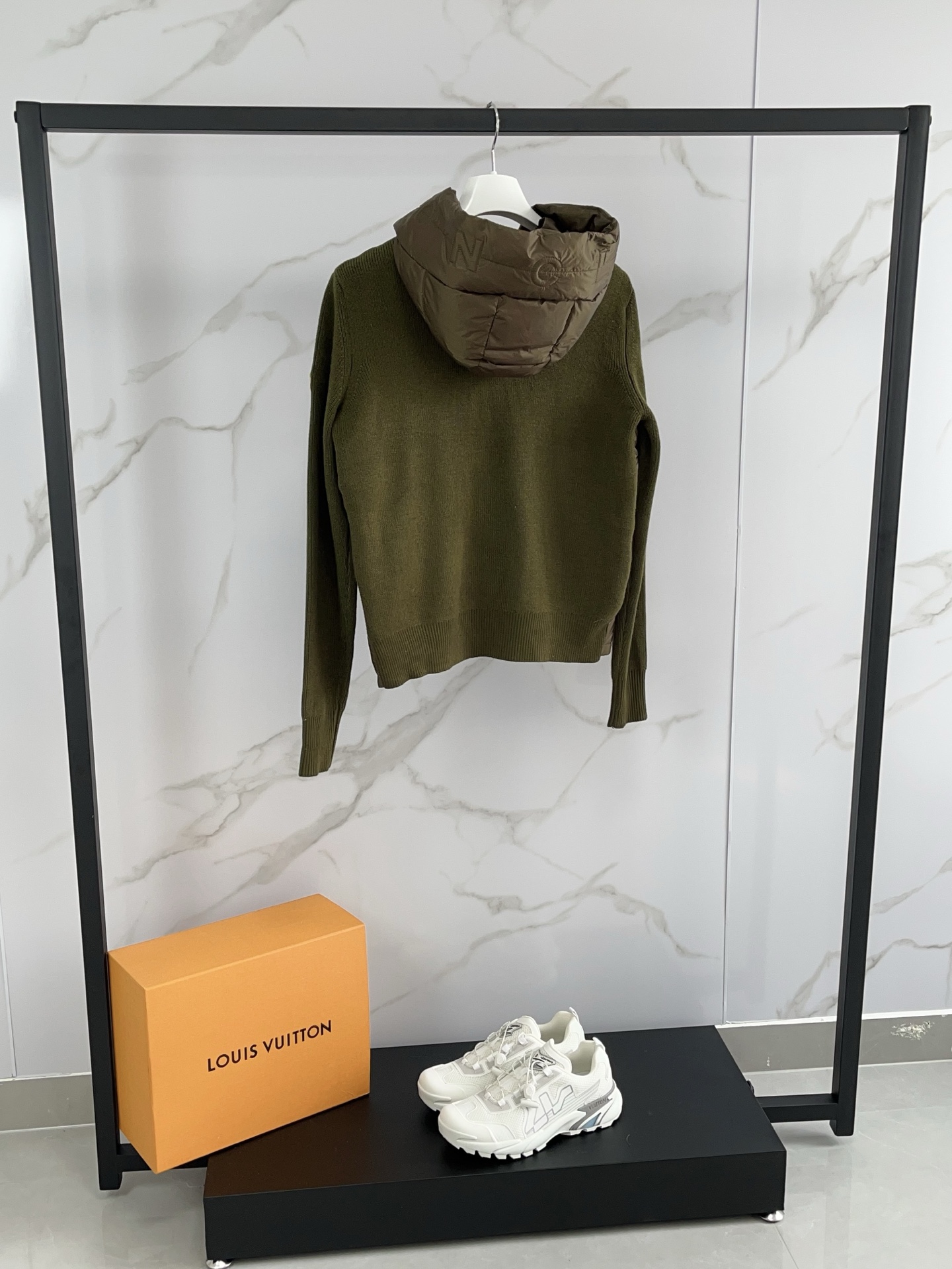 Moncler Hoodie Wool Black Hooded M-l-xl