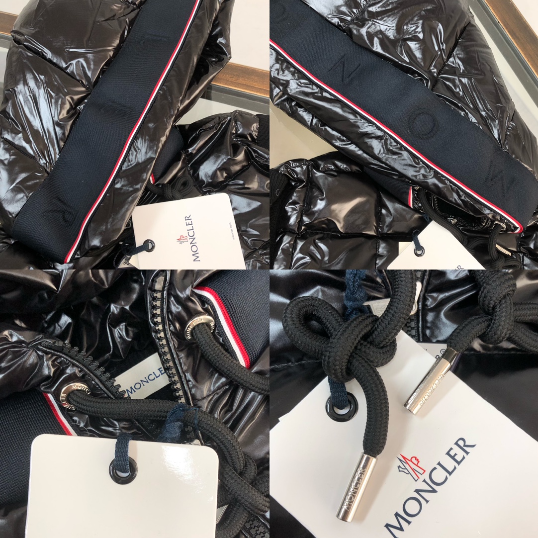 Moncler Male Jacket Wool Black Hooded M-l-xl