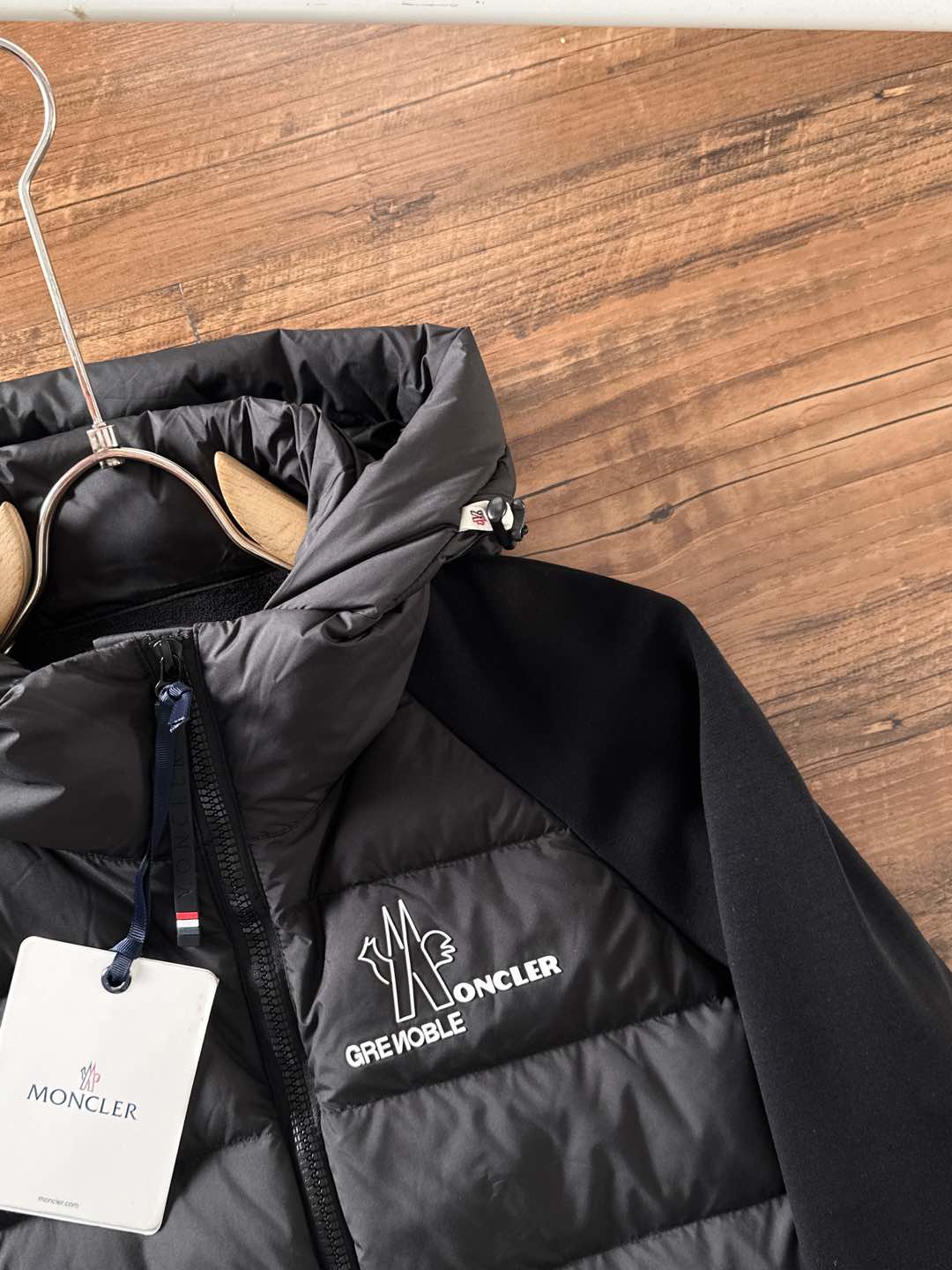 Moncler Jacket Black Hooded M-l