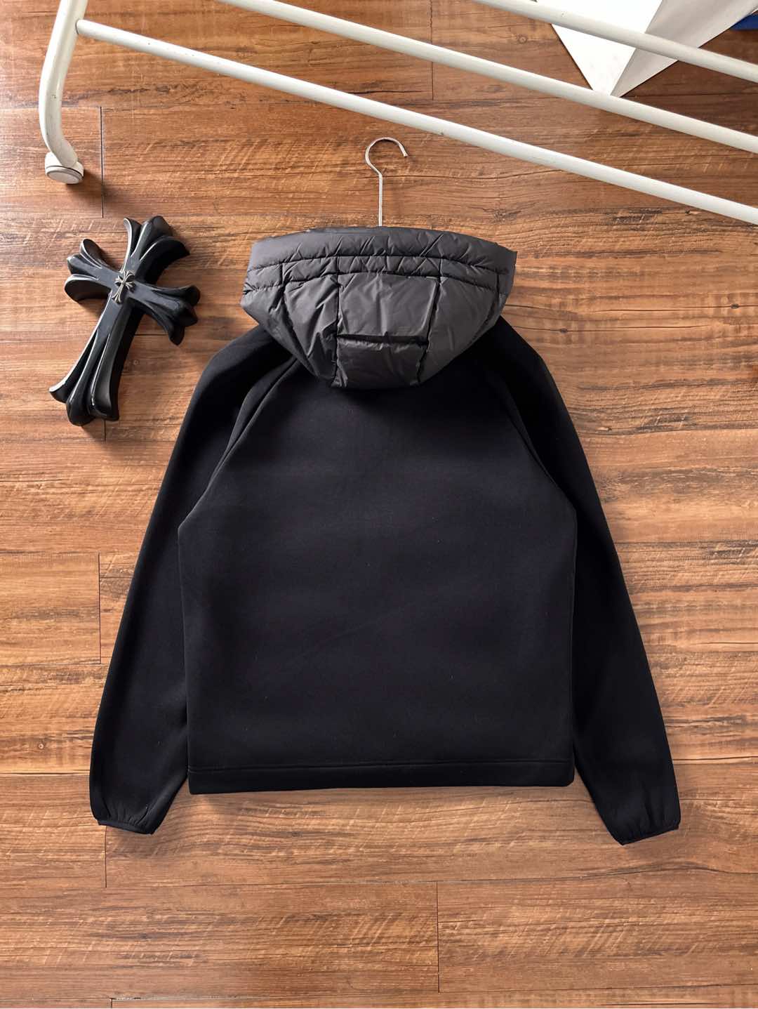 Moncler Jacket Black Hooded M-l