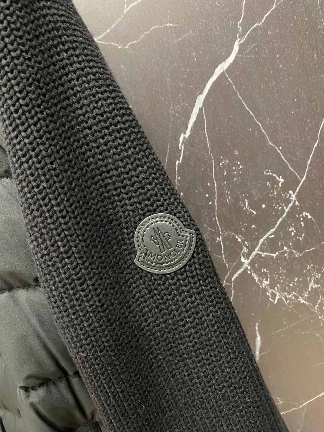 Moncler Down Jacket Knitted Black M-l