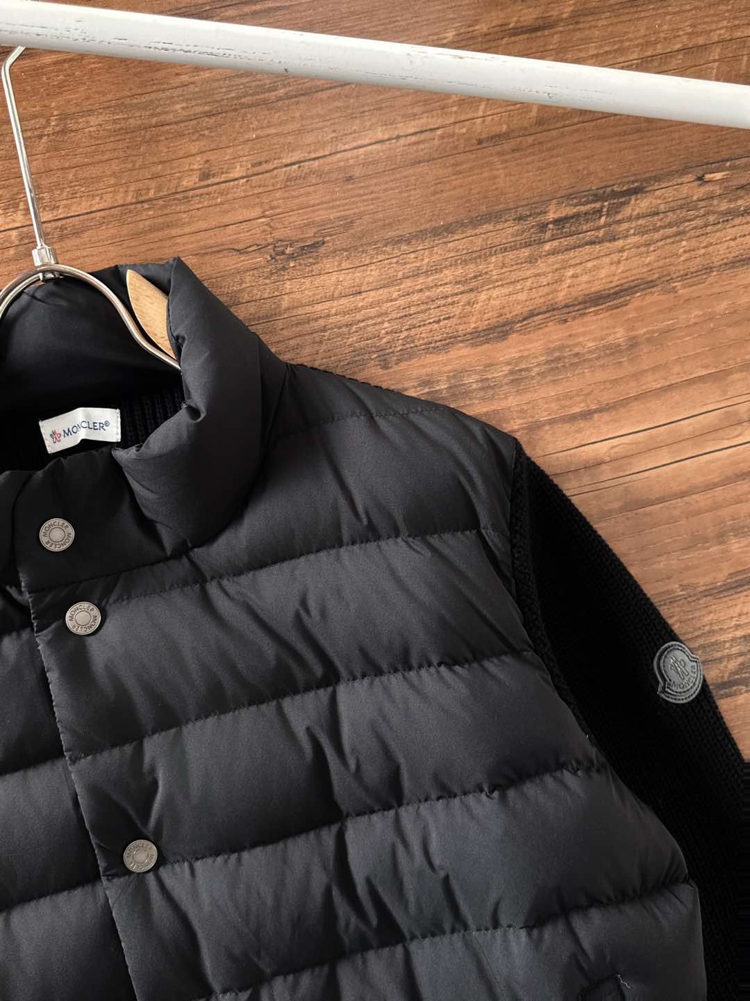 Moncler Down Jacket Knitted Black M-l