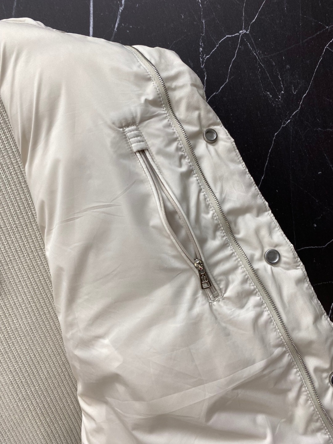 Moncler Down Jacket Knitted Black M-l