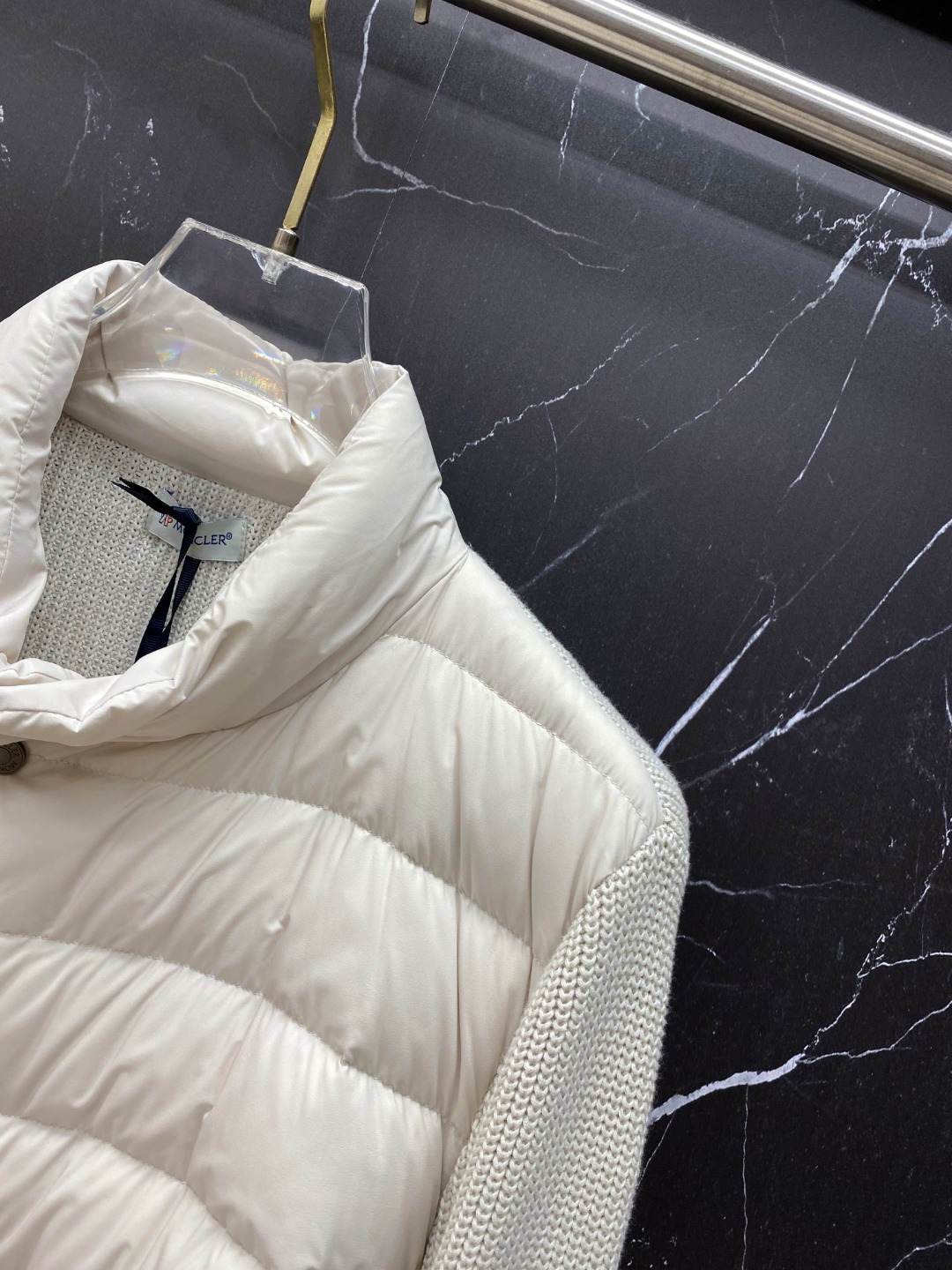 Moncler Down Jacket Knitted Black M-l