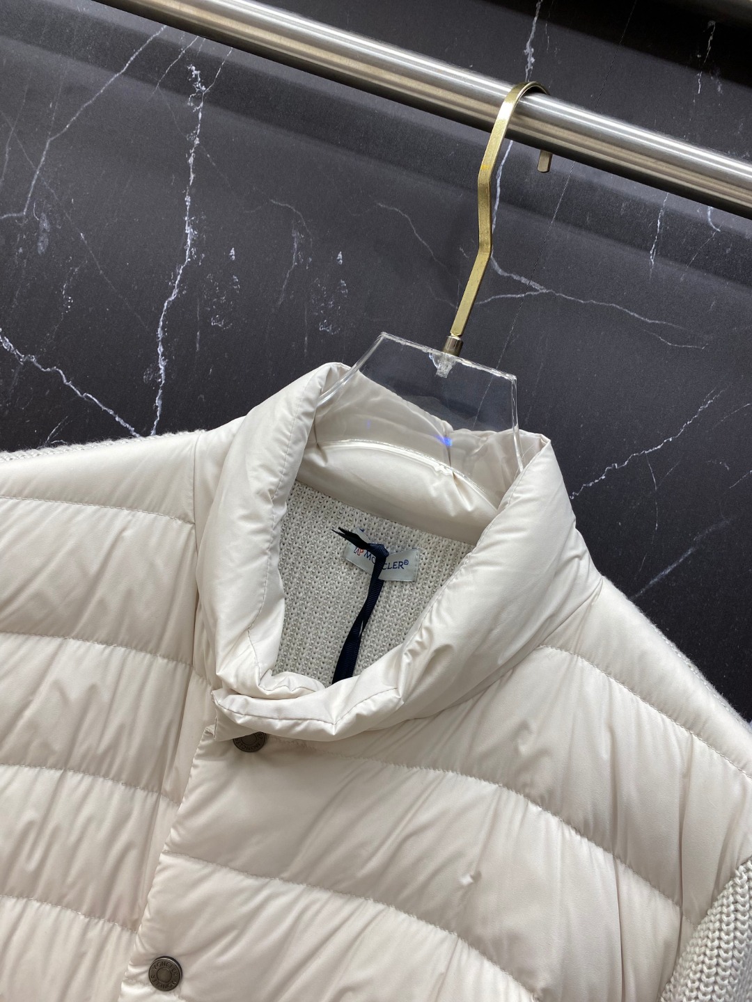 Moncler Down Jacket Knitted Black M-l