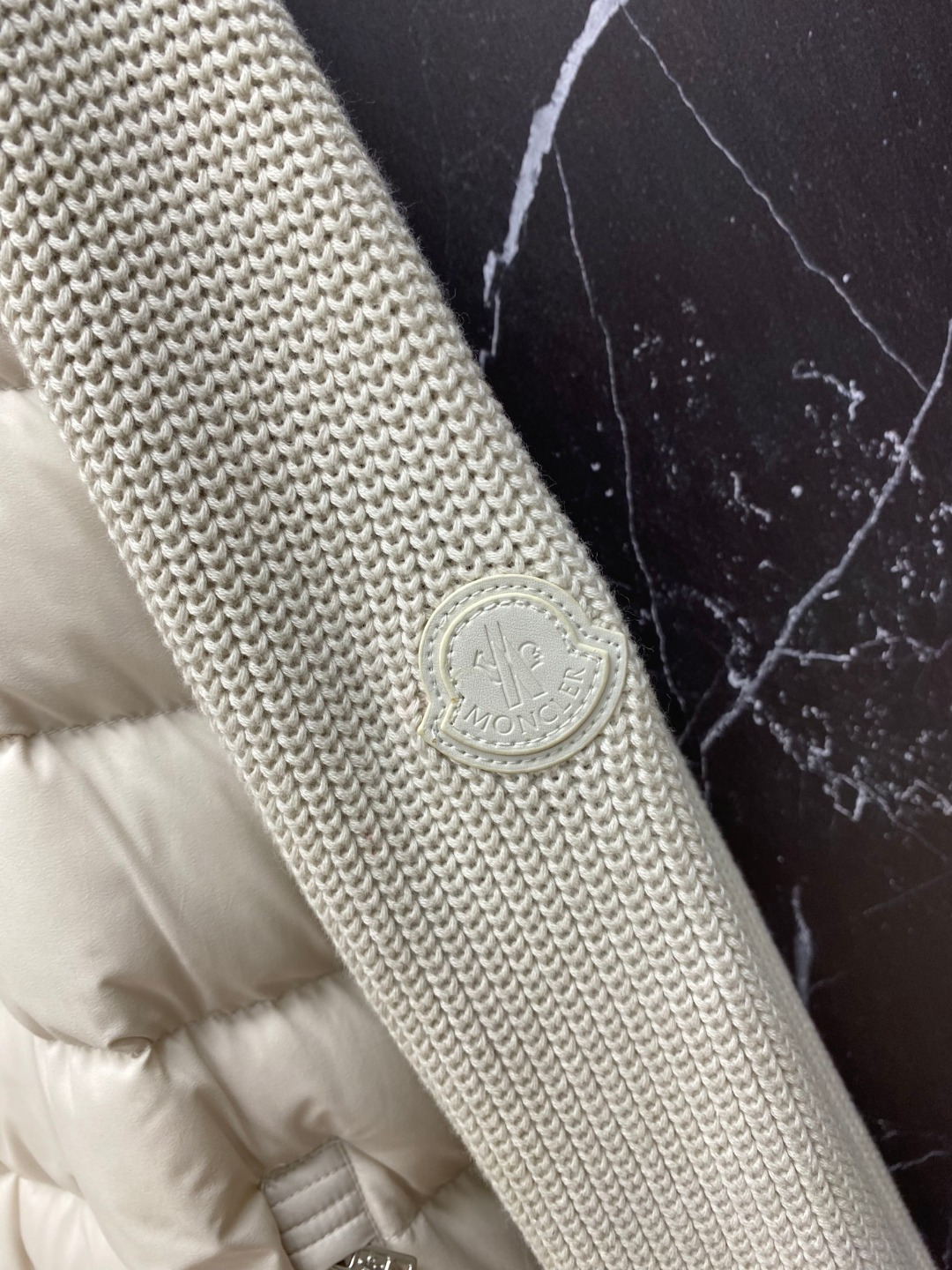 Moncler Down Jacket Knitted Black M-l