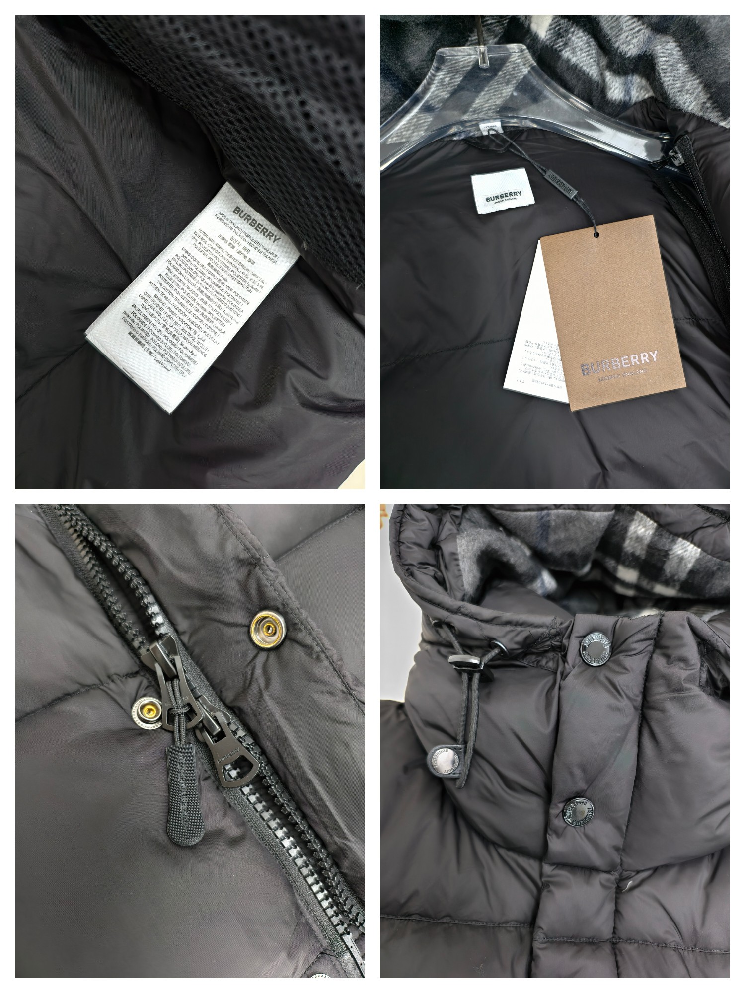 Burberry Down Jacket Black S-l-xl