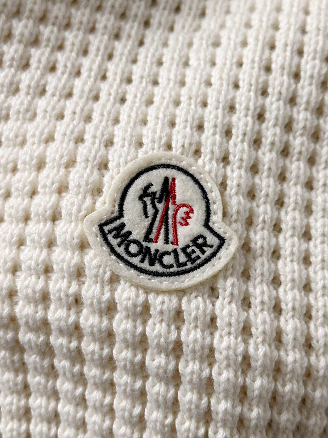 Moncler Down Jacket Knitted Black Hooded M-l