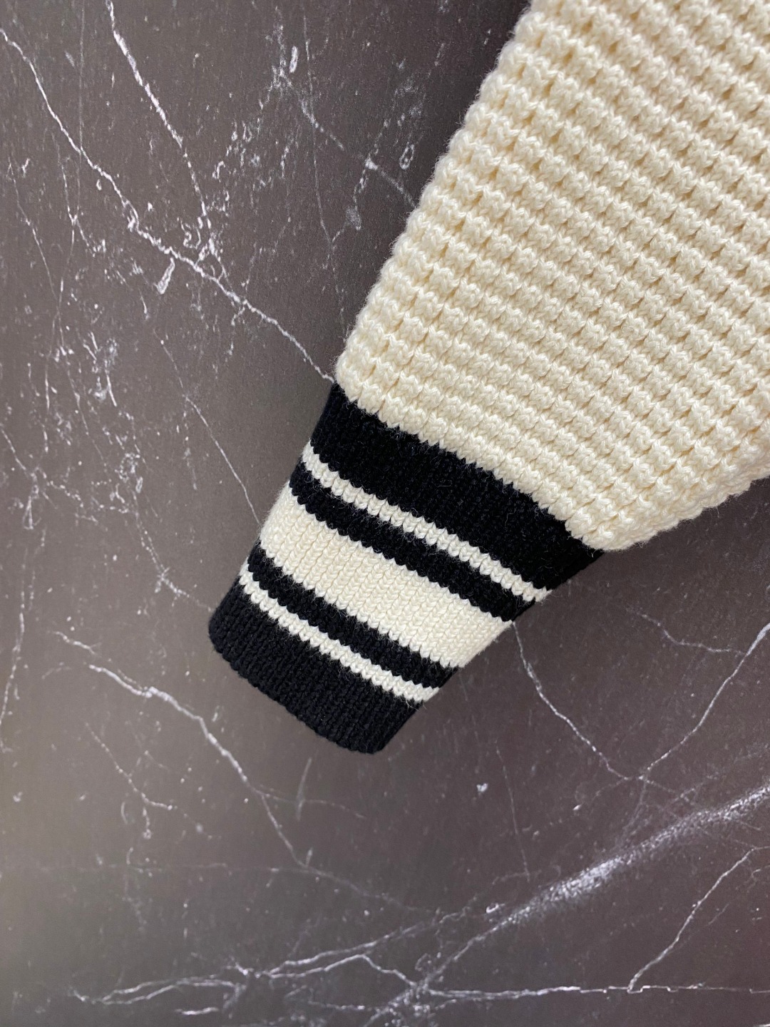 Moncler Down Jacket Knitted Black Hooded M-l