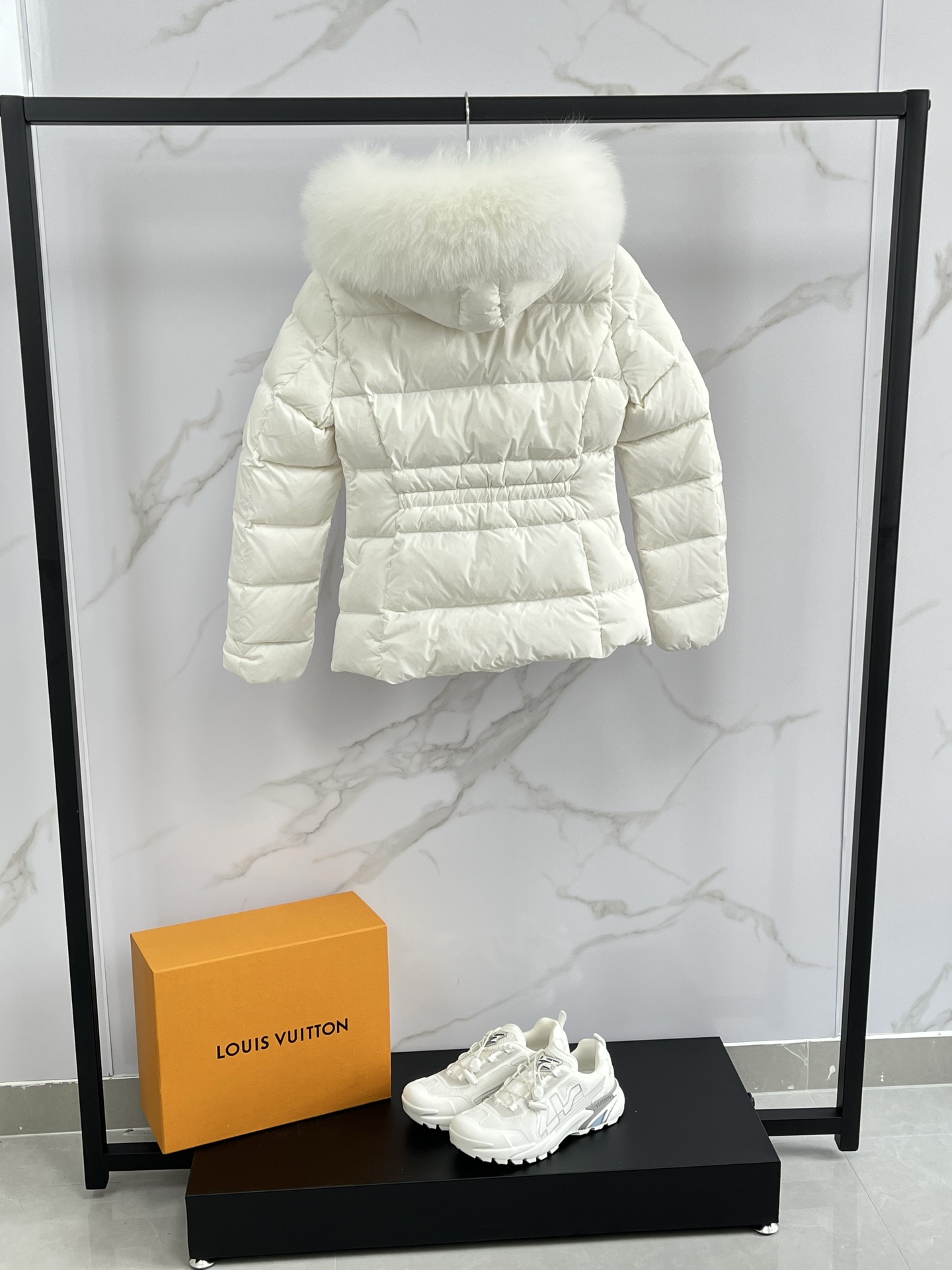 Moncler Down Jacket Black Hooded M-l