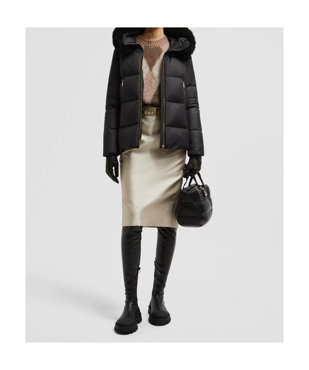 Moncler Female Down Jacket Black M-l