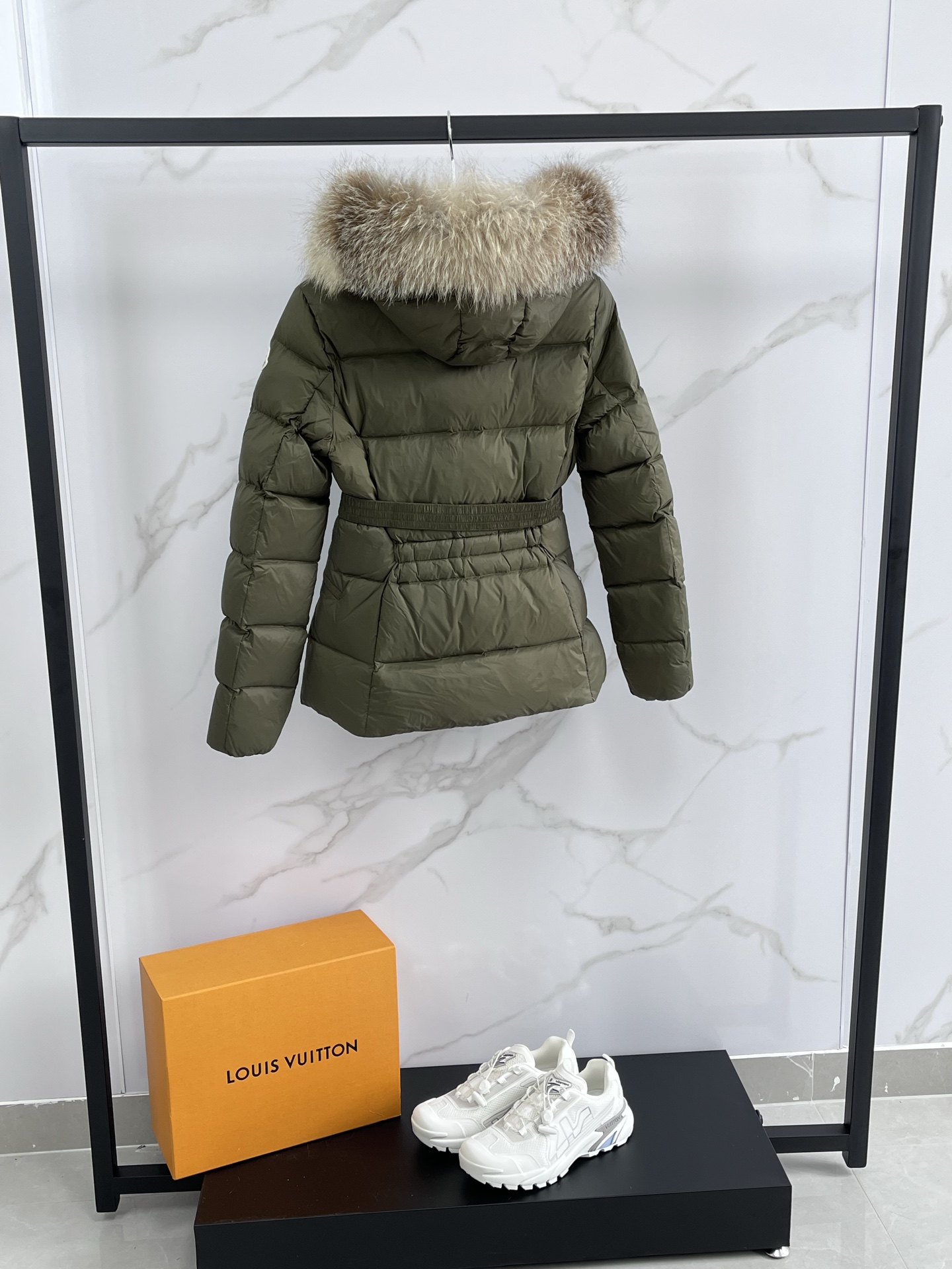 Moncler Down Jacket Black Hooded M-l