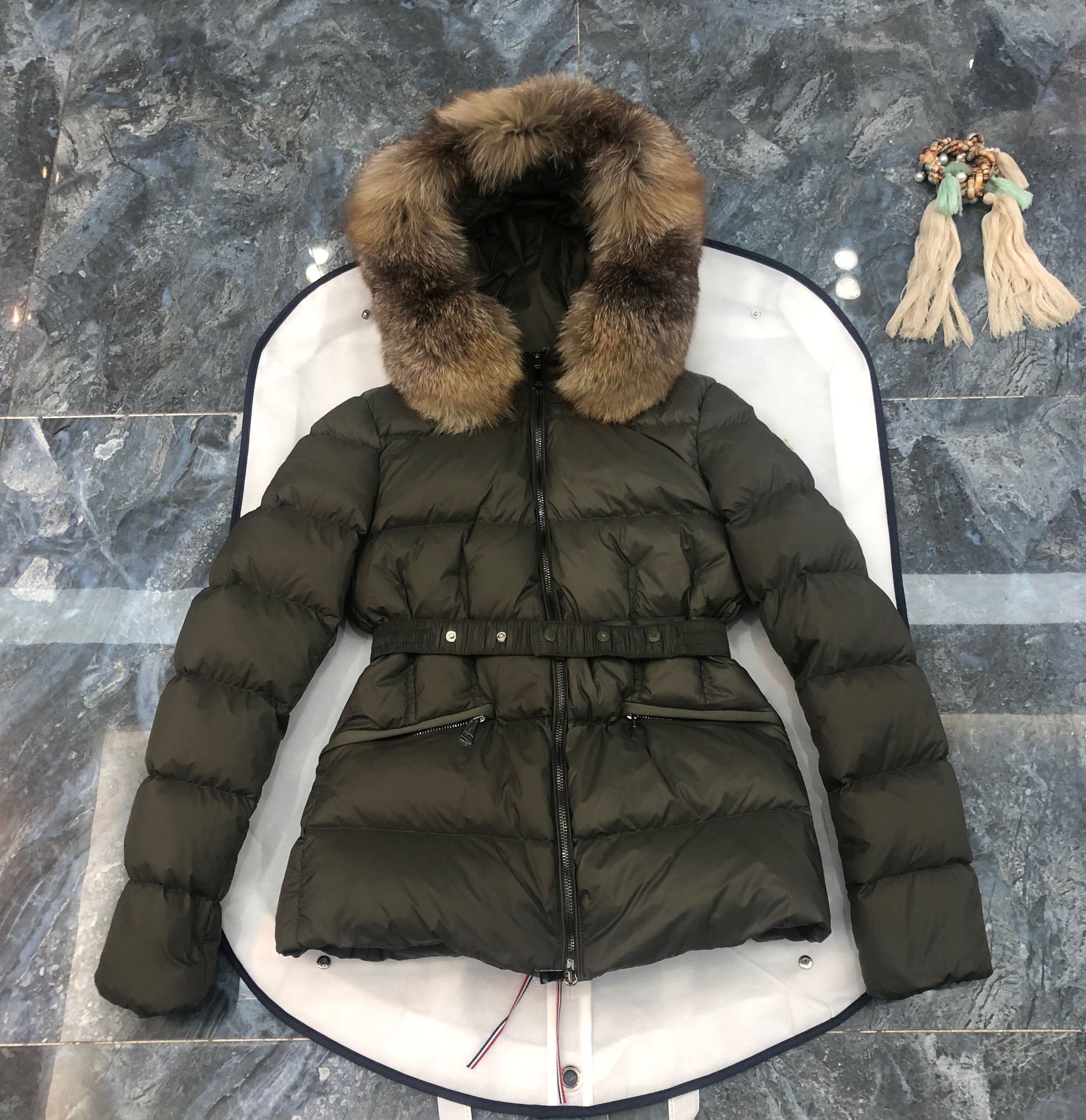 Moncler Down Jacket Black Hooded M-l