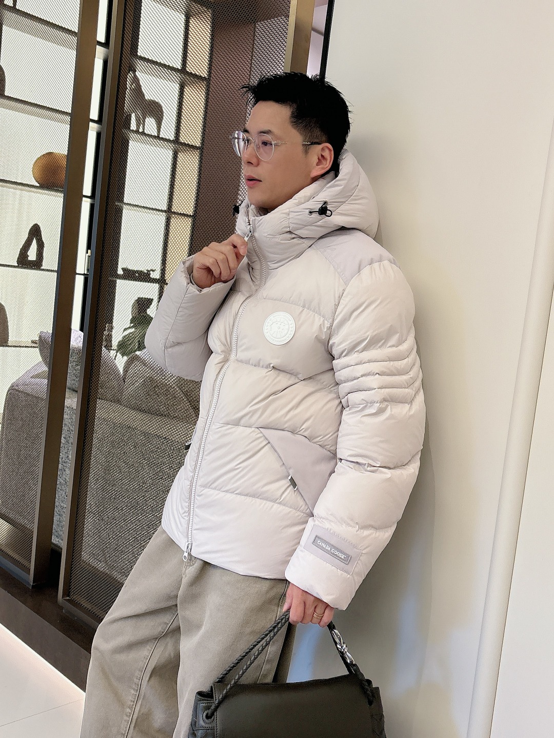 Canada Goose Couple Down Jacket Black Hooded S-l