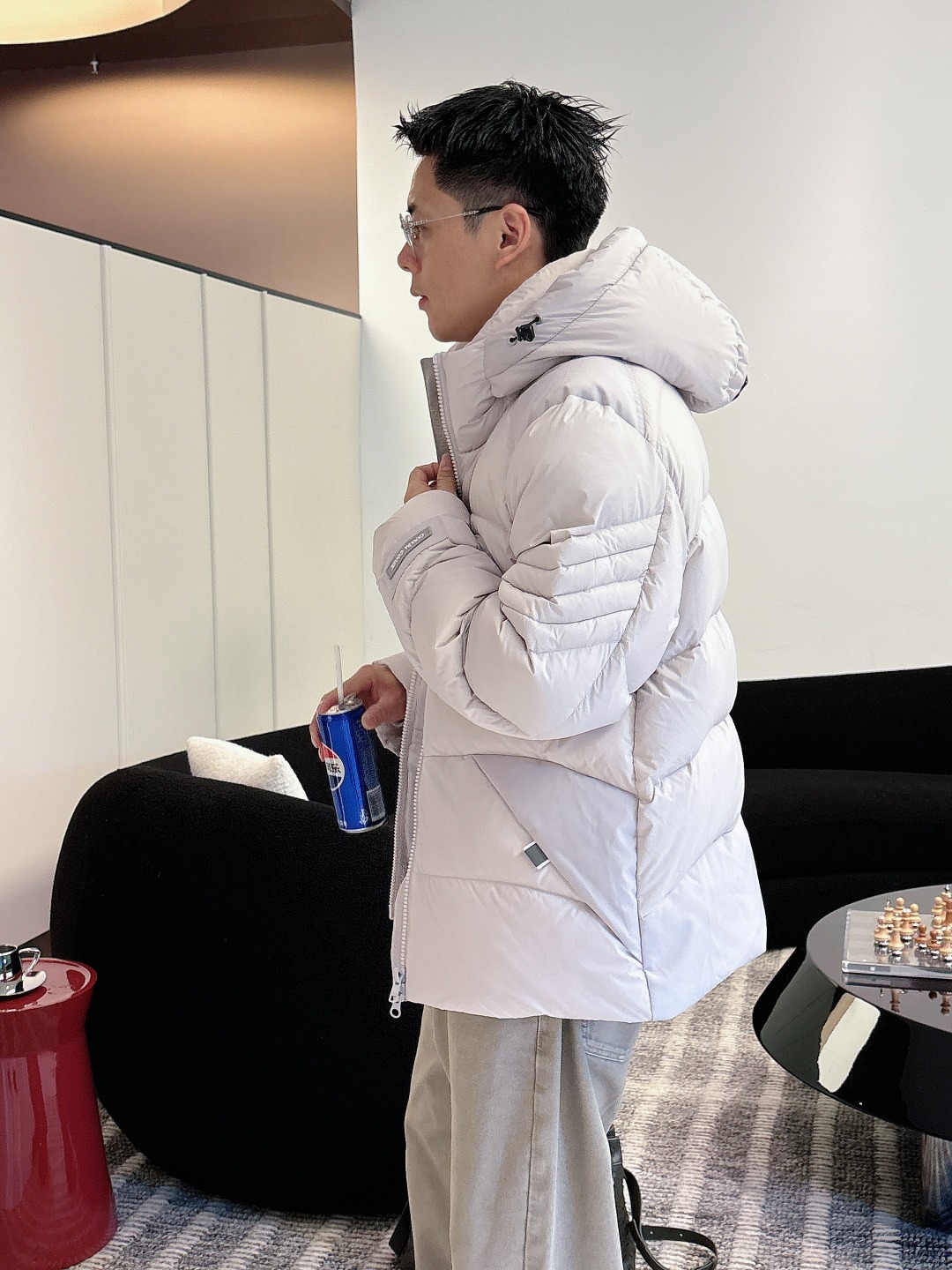 Canada Goose Couple Down Jacket Black Hooded S-l