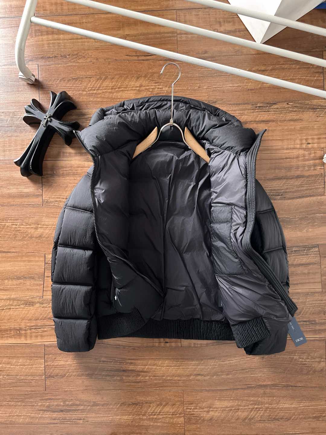 Dior Down Jacket White Duck Down Black L