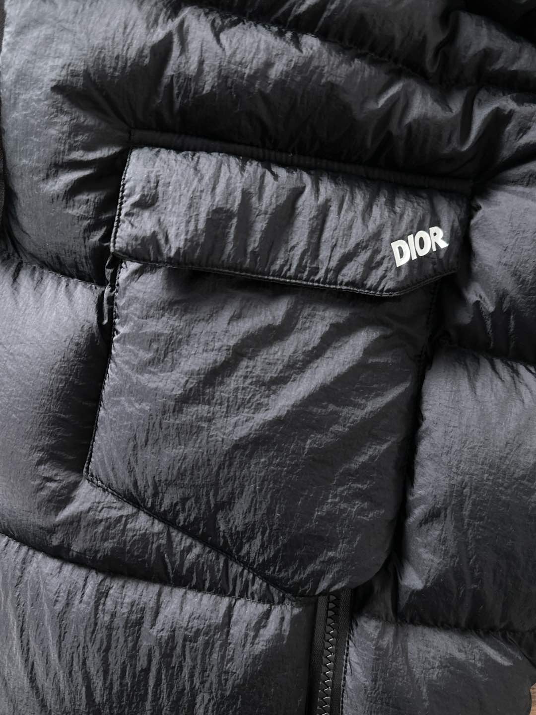 Dior Down Jacket White Duck Down Black L