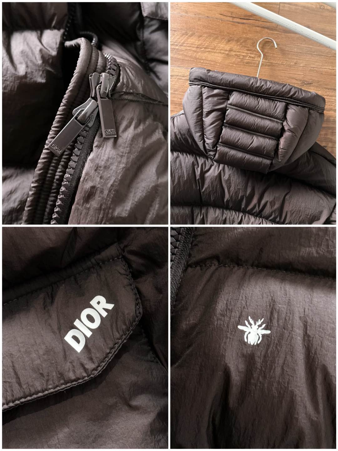 Dior Down Jacket White Duck Down Black L