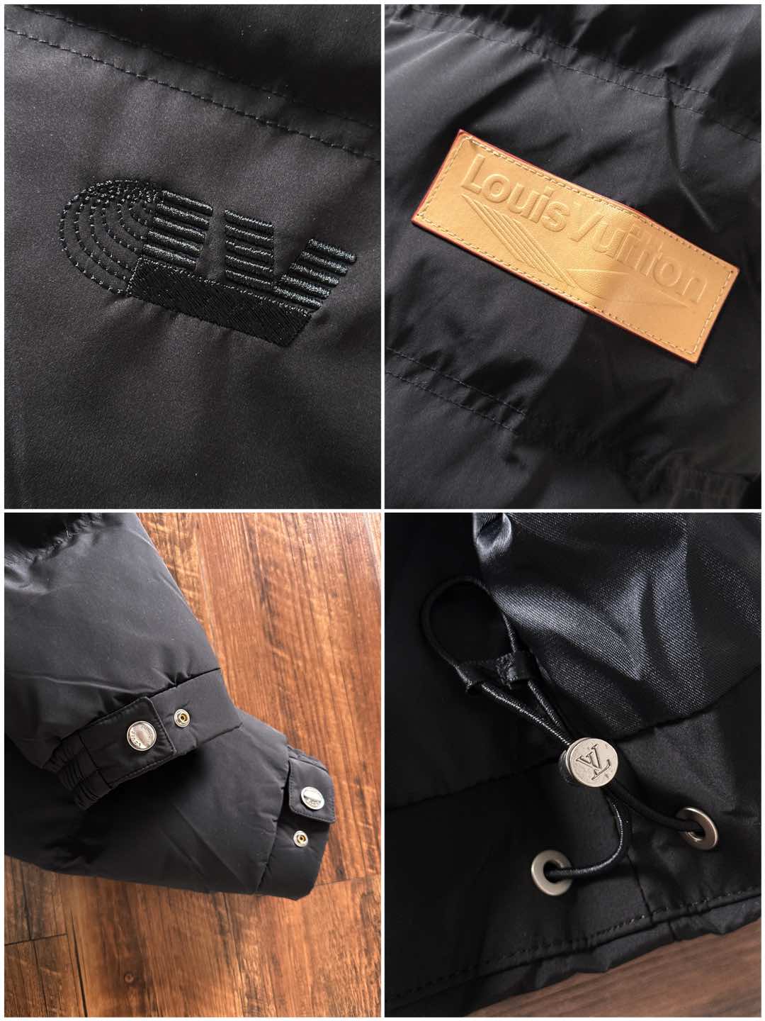 Louis Vuitton Down Jacket Black Hooded S-l