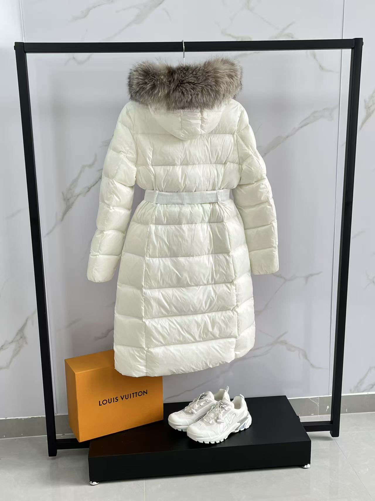 Moncler Down Jacket Black Hooded M-l