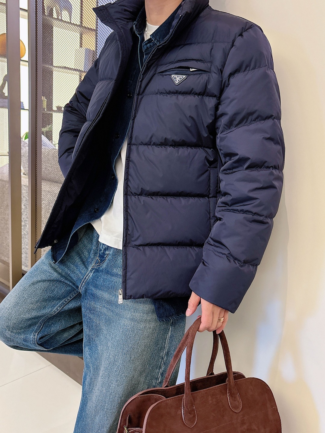 Prada Down Jacket White Duck Down 56