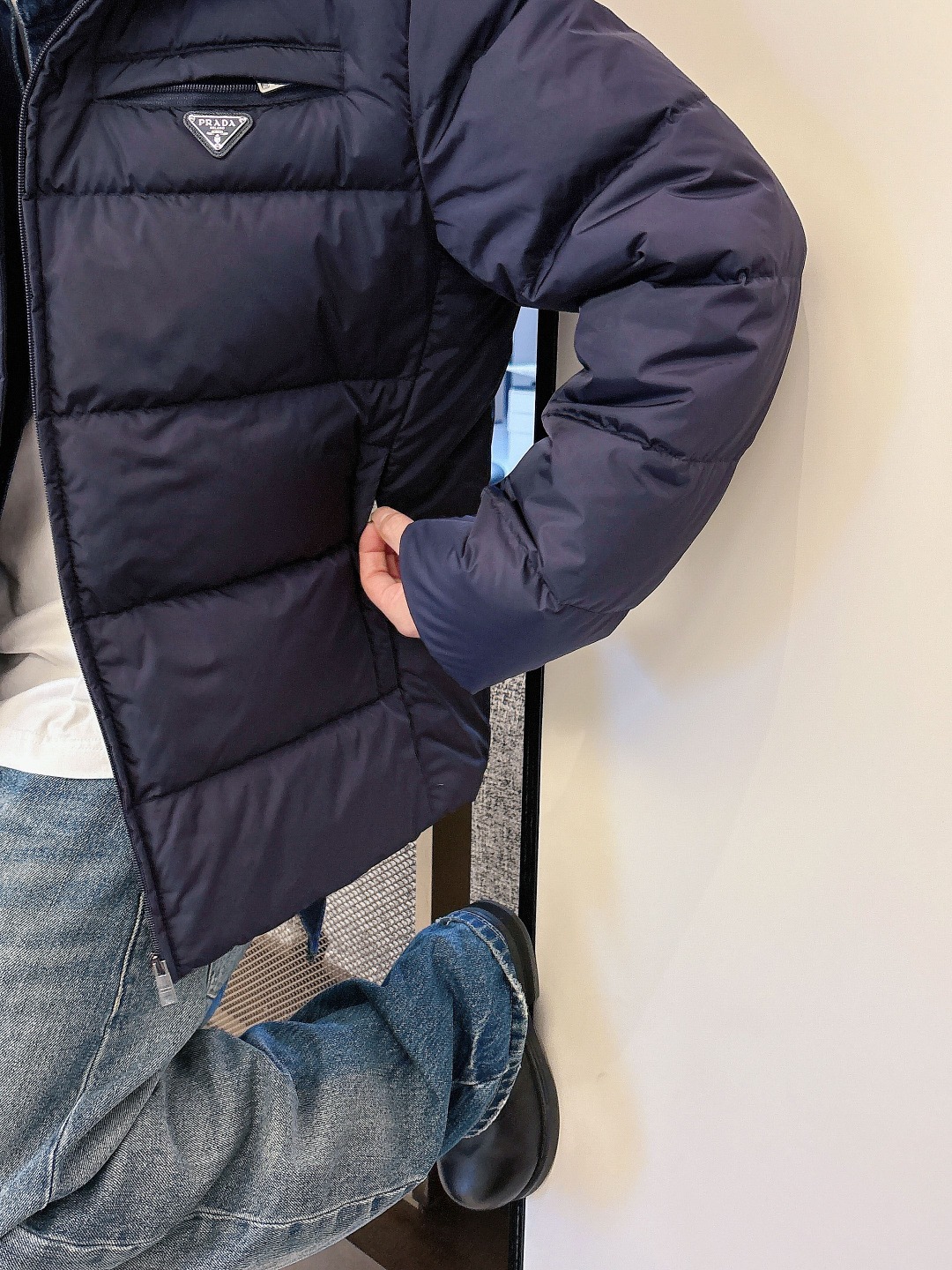 Prada Down Jacket White Duck Down 56