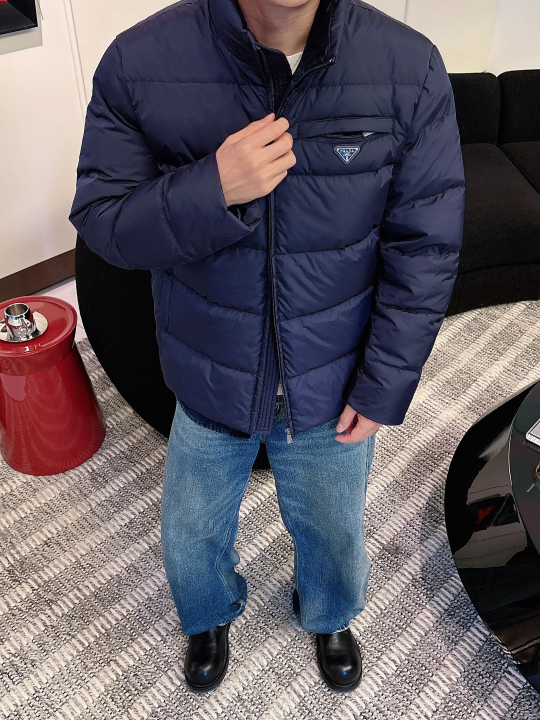 Prada Down Jacket White Duck Down 56