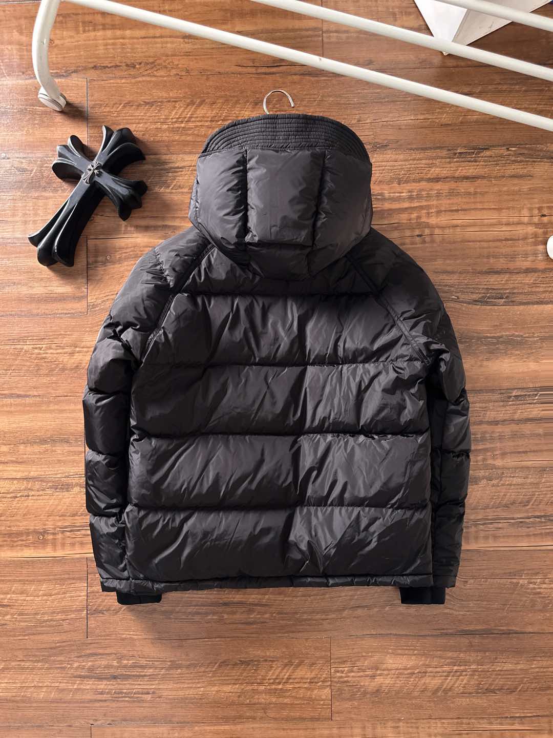 Prada Down Jacket Black Hooded L