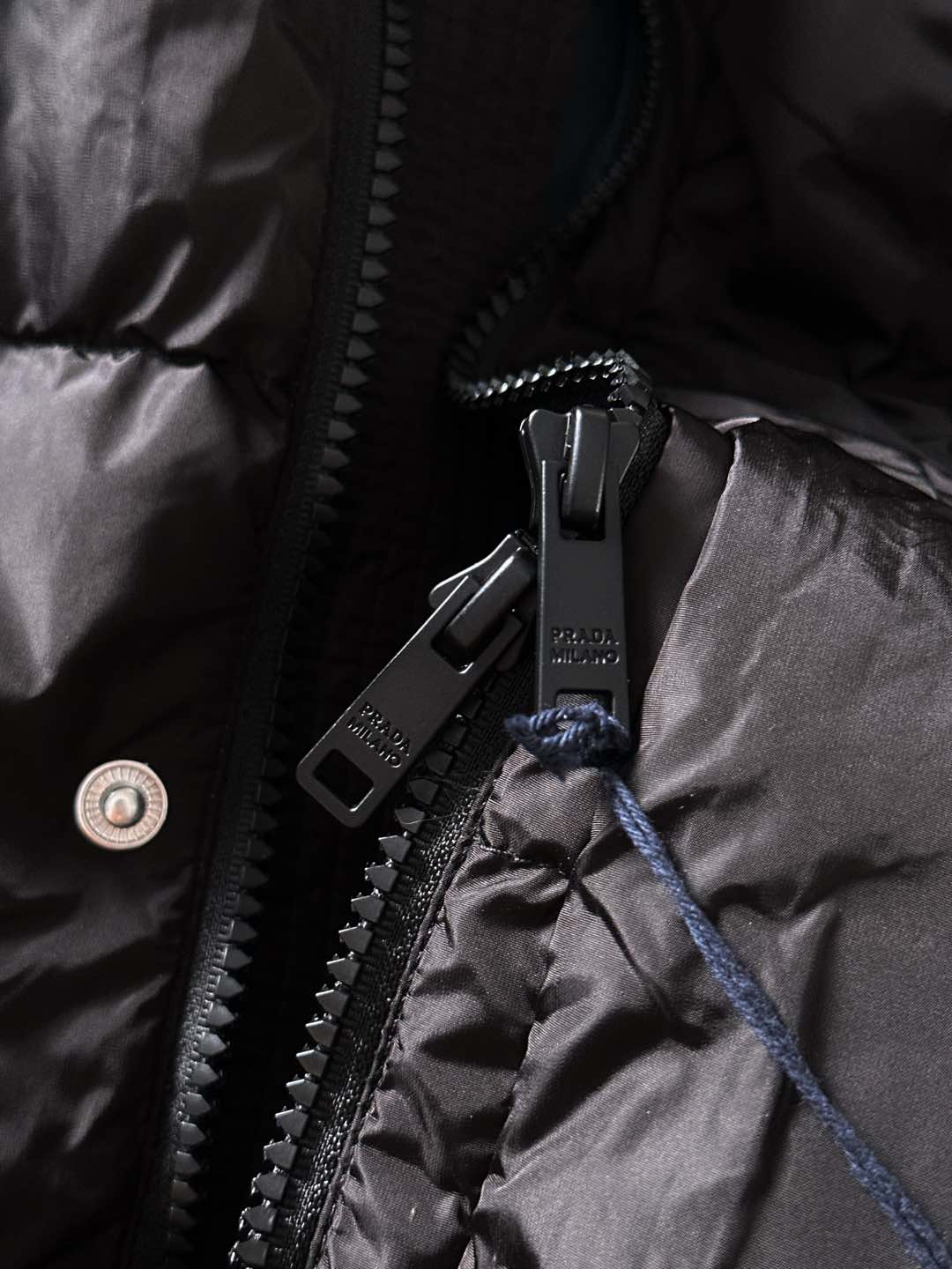 Prada Down Jacket Black Hooded L