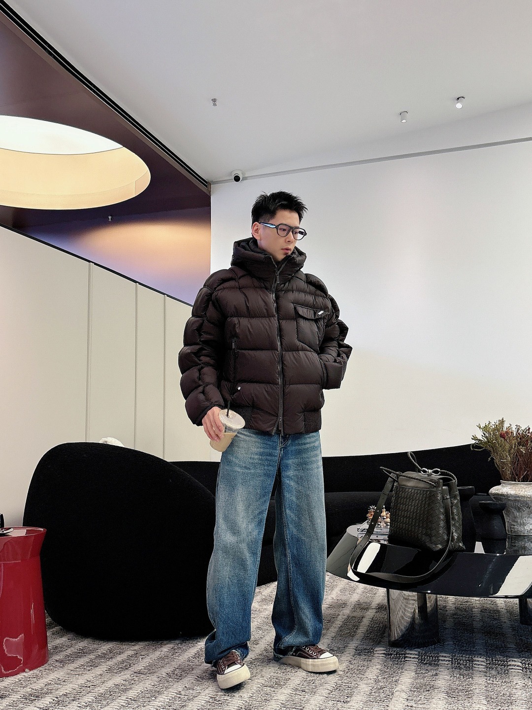 Dior Down Jacket White Duck Down Black L