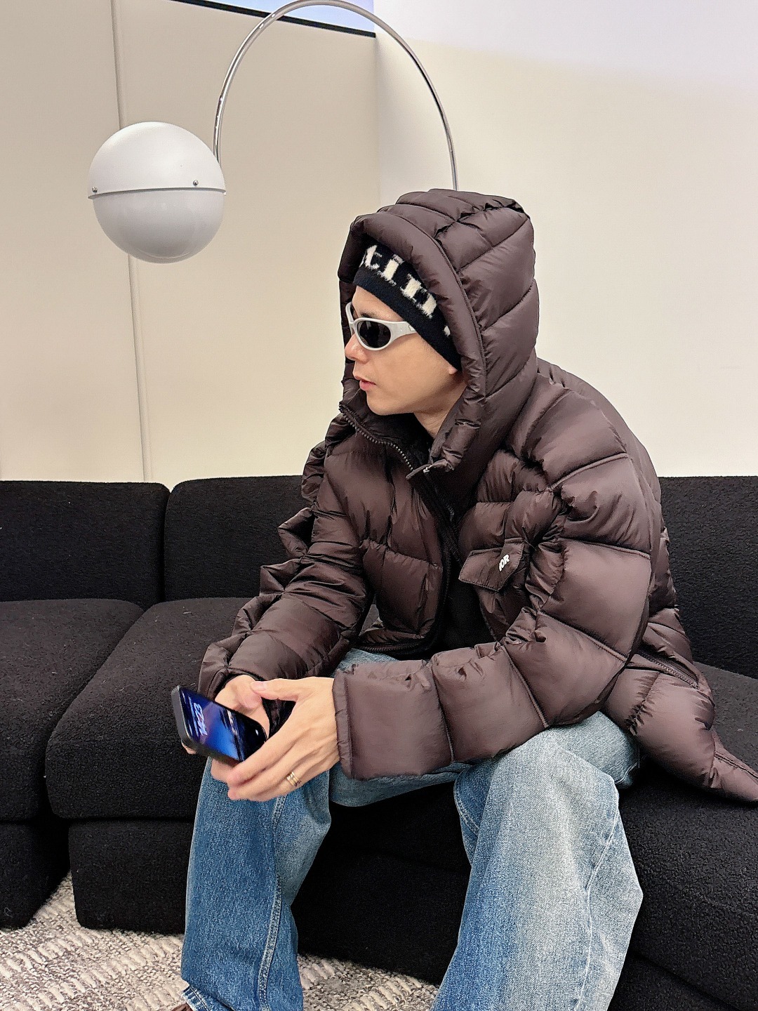 Dior Down Jacket White Duck Down Black L