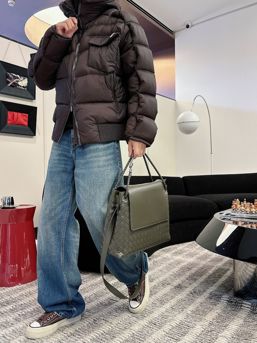 Dior Down Jacket White Duck Down Black L