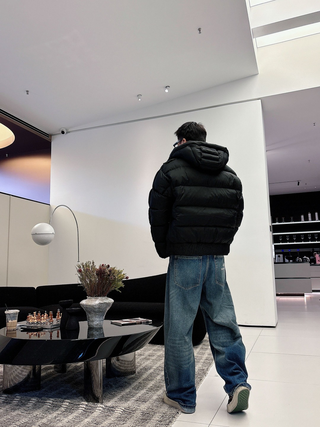 Dior Down Jacket White Duck Down Black L