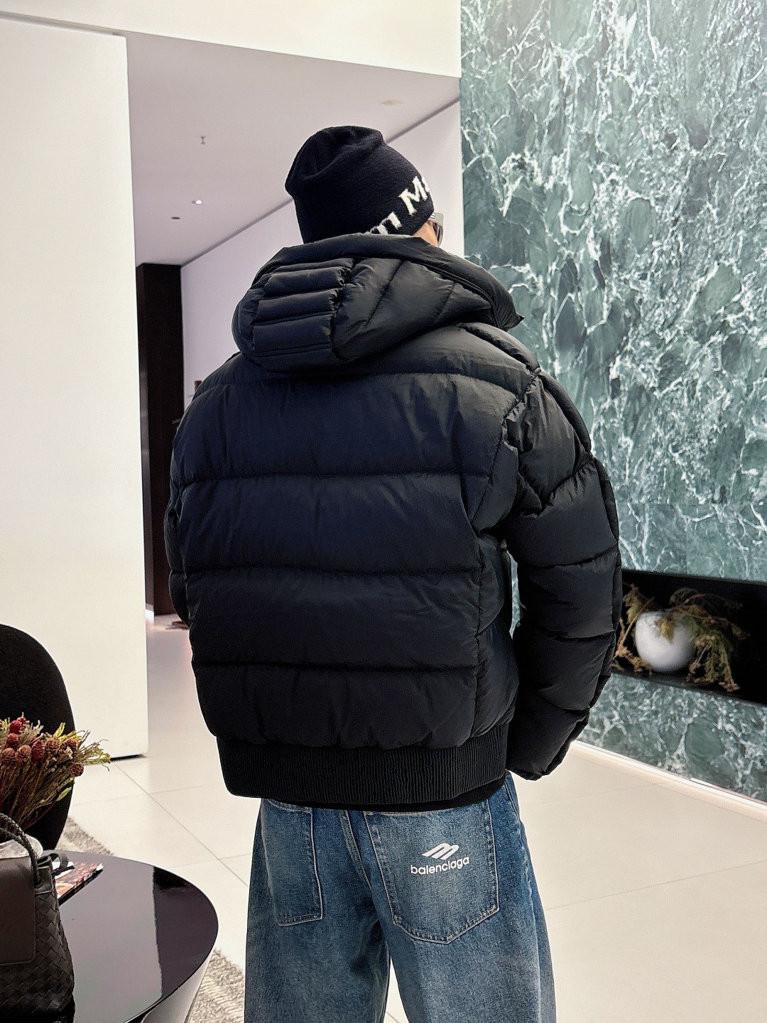 Dior Down Jacket White Duck Down Black L