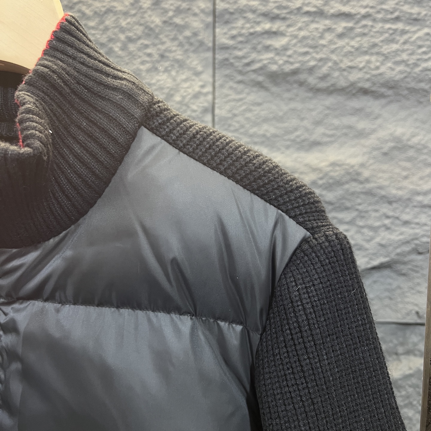 Moncler Down Jacket Knitted Black S-m-l-xl