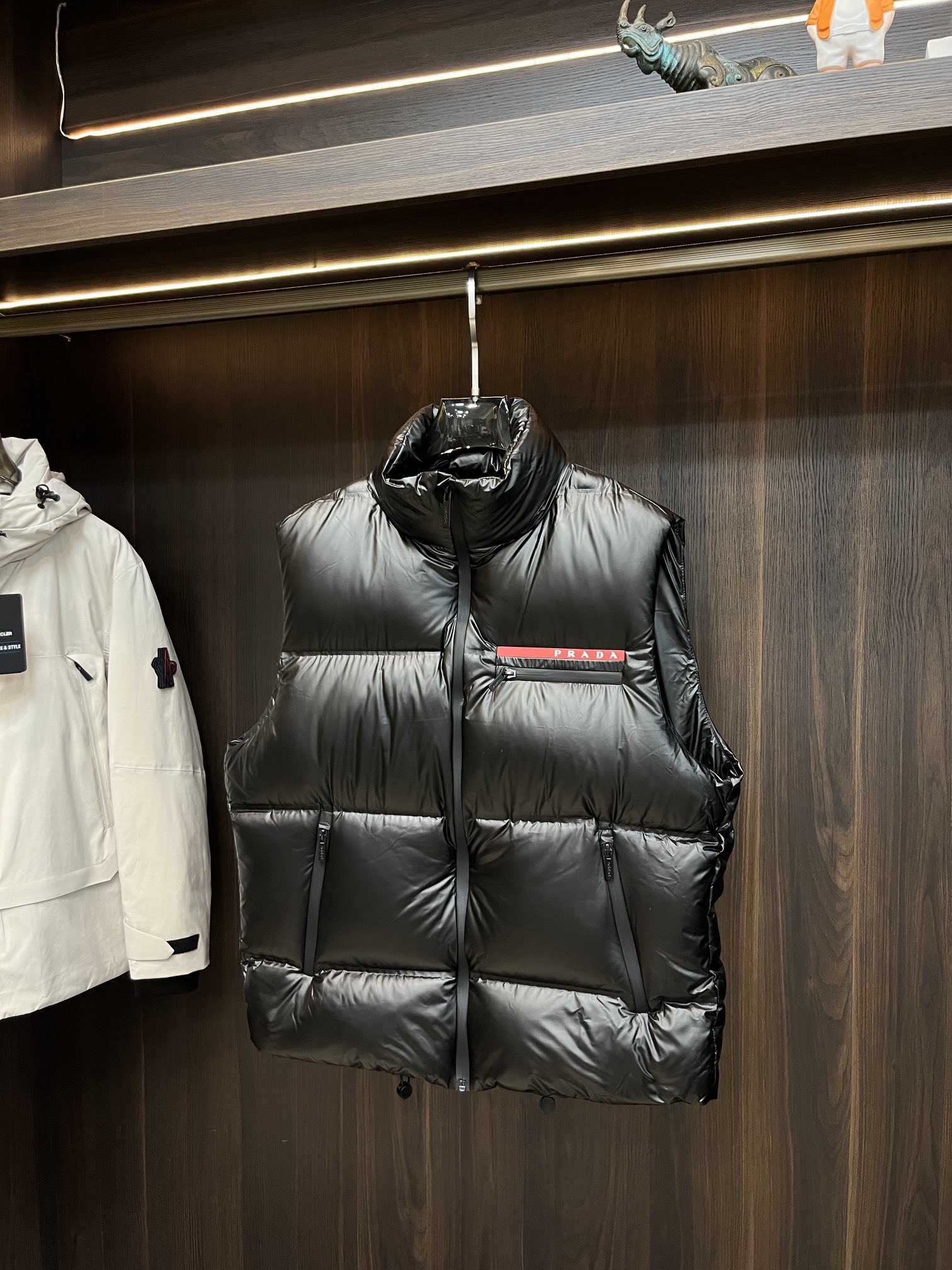 Prada Couple Down Jacket White Duck Down Black S-l-xxl